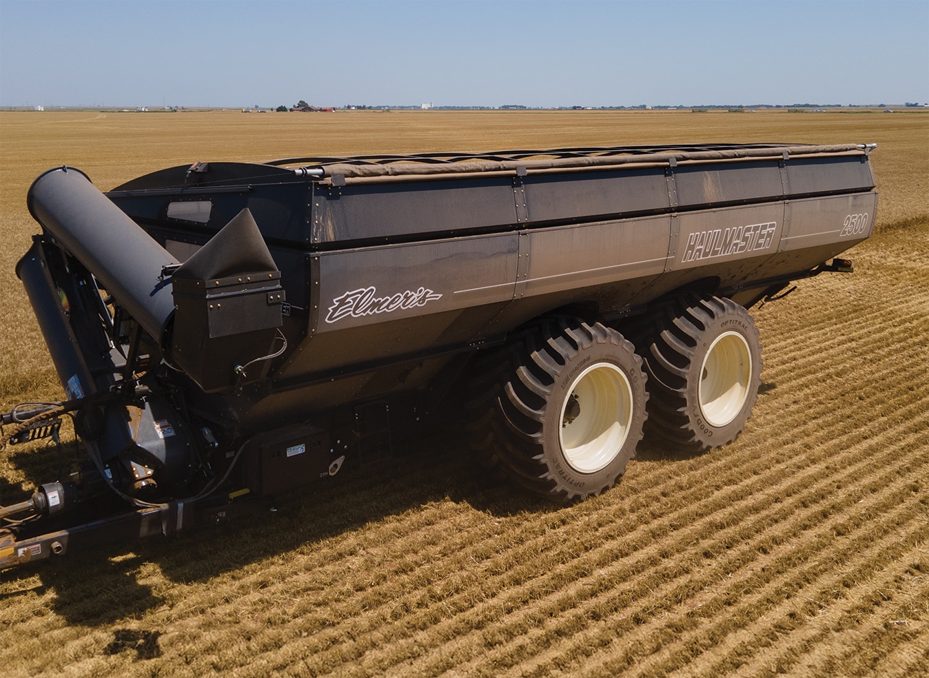 Featured image for “Elmer’s Manufacturing Announces Industries Largest Inline Tandem – Haulmaster 2500 Grain Cart”